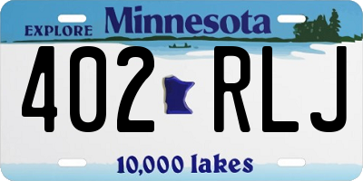 MN license plate 402RLJ