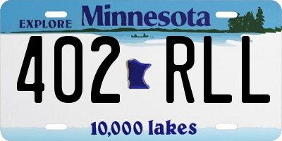 MN license plate 402RLL