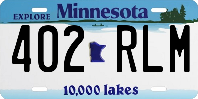 MN license plate 402RLM