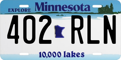 MN license plate 402RLN