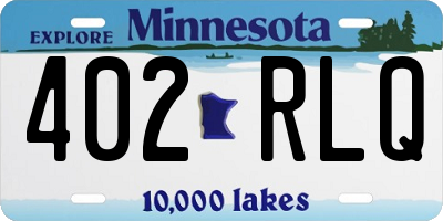 MN license plate 402RLQ