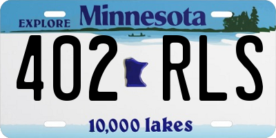 MN license plate 402RLS