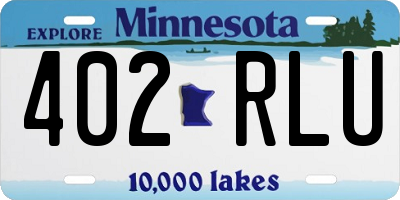 MN license plate 402RLU