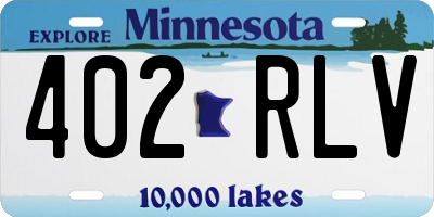 MN license plate 402RLV