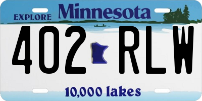MN license plate 402RLW