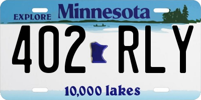 MN license plate 402RLY