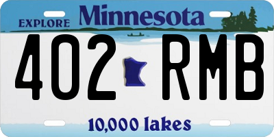 MN license plate 402RMB