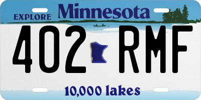 MN license plate 402RMF
