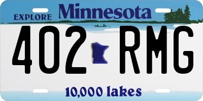 MN license plate 402RMG