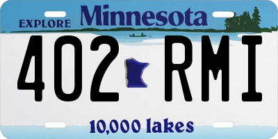 MN license plate 402RMI