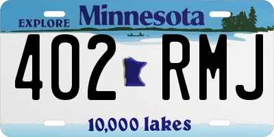 MN license plate 402RMJ