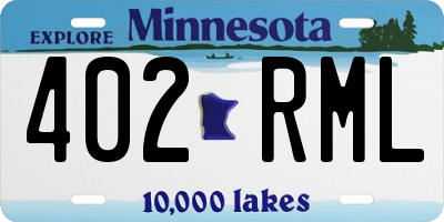 MN license plate 402RML