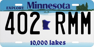 MN license plate 402RMM