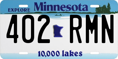 MN license plate 402RMN