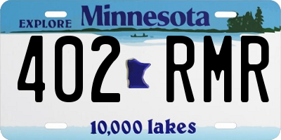 MN license plate 402RMR