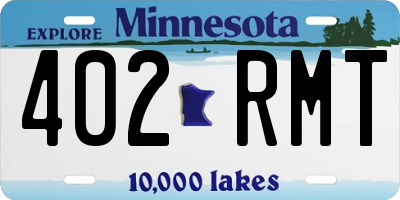 MN license plate 402RMT