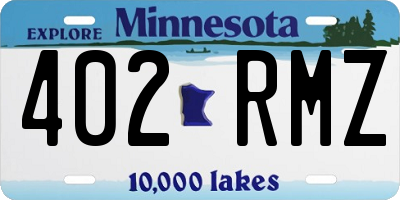 MN license plate 402RMZ