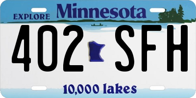 MN license plate 402SFH