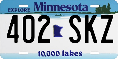 MN license plate 402SKZ