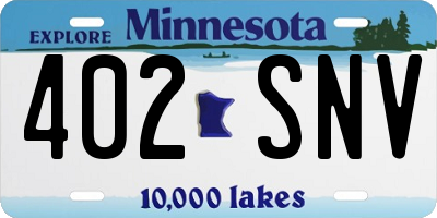 MN license plate 402SNV