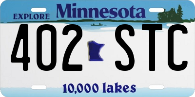 MN license plate 402STC