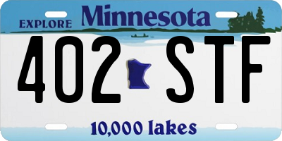 MN license plate 402STF