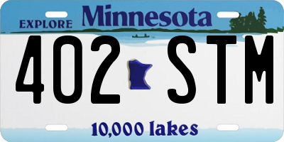 MN license plate 402STM
