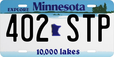 MN license plate 402STP
