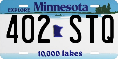 MN license plate 402STQ
