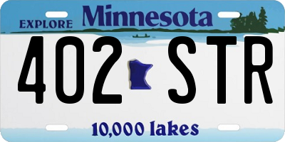 MN license plate 402STR