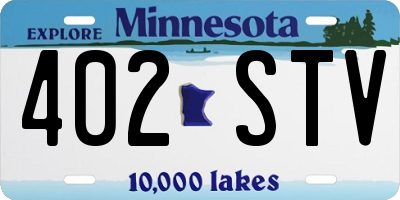 MN license plate 402STV