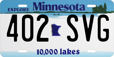 MN license plate 402SVG