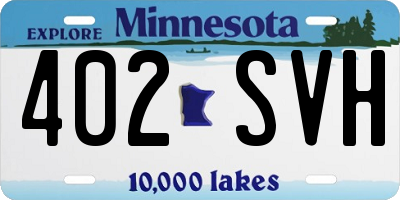 MN license plate 402SVH