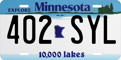 MN license plate 402SYL