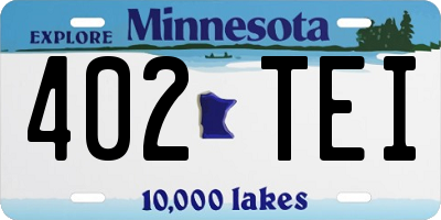 MN license plate 402TEI