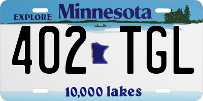 MN license plate 402TGL