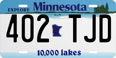 MN license plate 402TJD