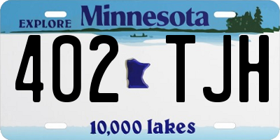 MN license plate 402TJH