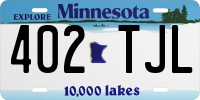 MN license plate 402TJL