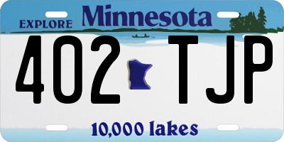 MN license plate 402TJP