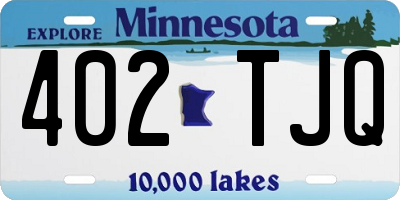 MN license plate 402TJQ