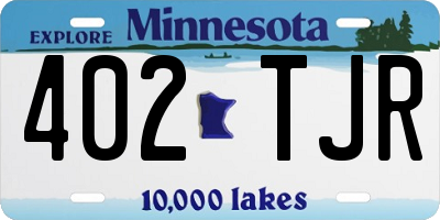 MN license plate 402TJR