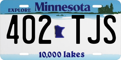 MN license plate 402TJS