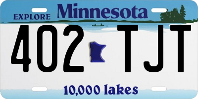 MN license plate 402TJT