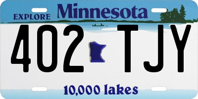 MN license plate 402TJY