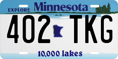 MN license plate 402TKG