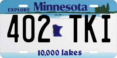 MN license plate 402TKI