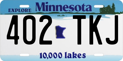 MN license plate 402TKJ