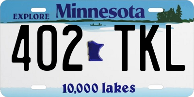MN license plate 402TKL