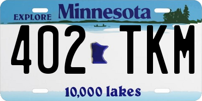 MN license plate 402TKM